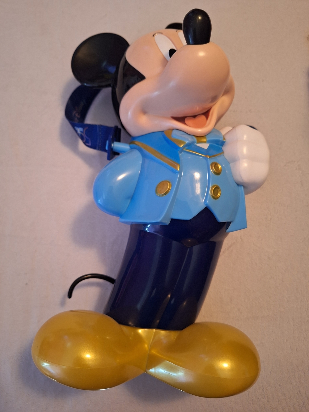 Mickey Mouse Blue & Gold Popcorn Bucket 50th Anniversary